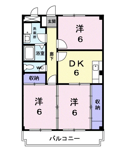 パストラル・宮ノ上 301号室 間取り