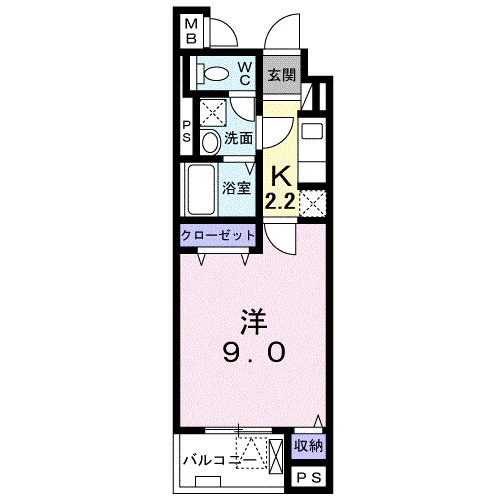 リズミン 303号室 間取り