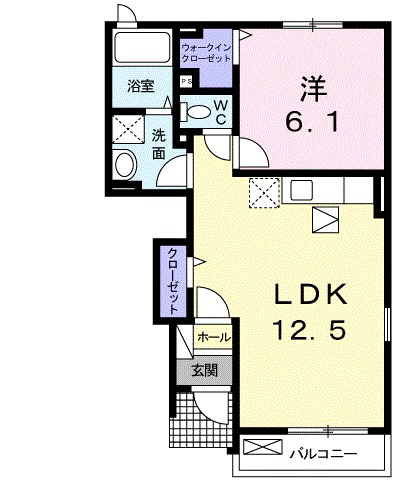 ランバーコート 104号室 間取り