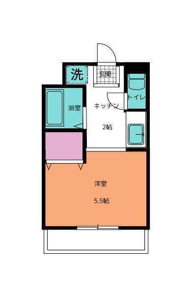 ヴィラ・ステューディオ 206号室 間取り