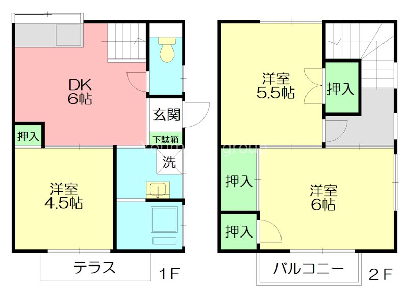 サンハイツ木村 西1号室 間取り