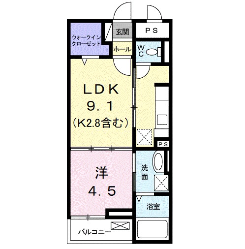 ラ　フエンテ 103号室 間取り