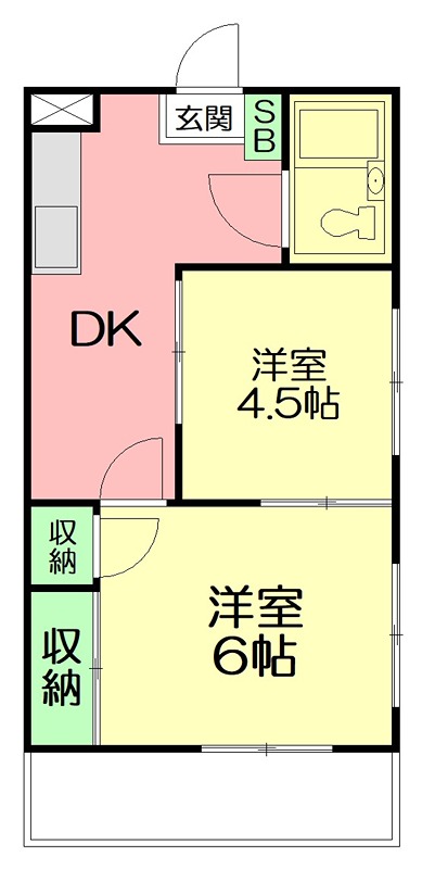 アーク桜ヶ丘 216号室 間取り