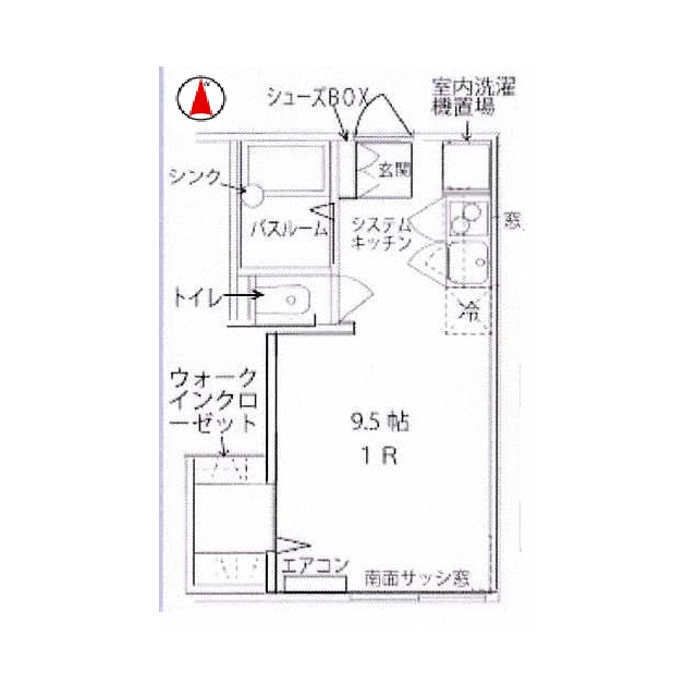 ホワイトバーチ鶴巻南 104号室 間取り