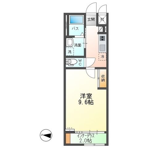 グランディール小田原 106号室 間取り