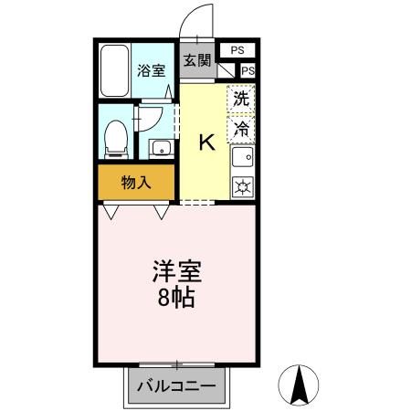 テールポワール 203号室 間取り
