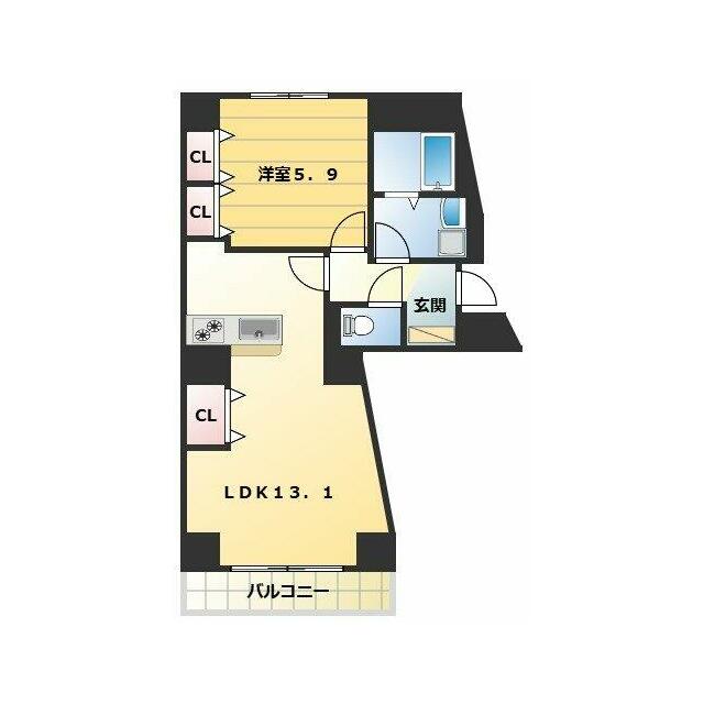 クロシェットボナール 206号室 間取り