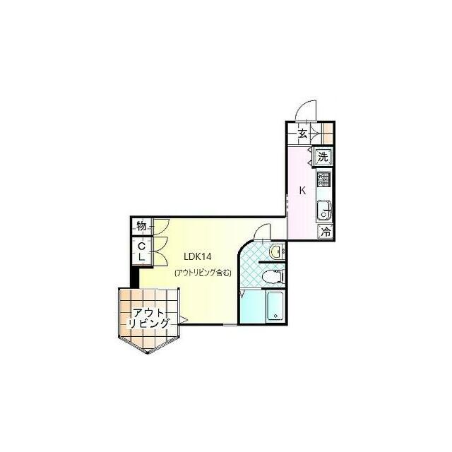 アネーロ上粕屋 406号室 間取り