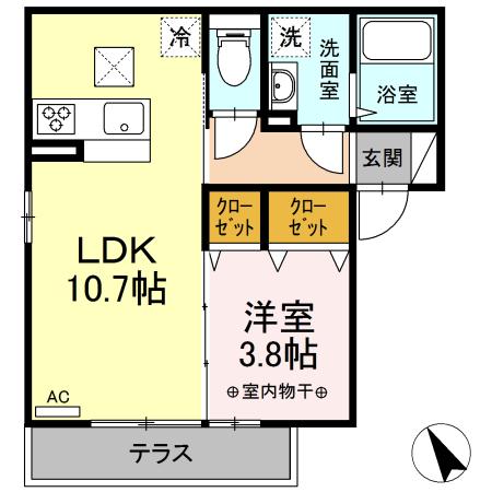 ソラーレ湘南 101号室 間取り