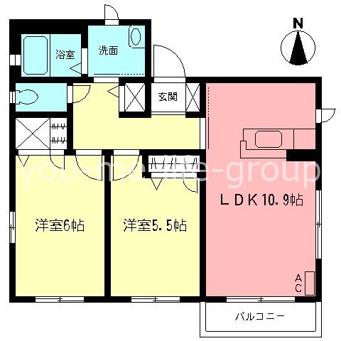 パークヒルかじやB 201号室 間取り