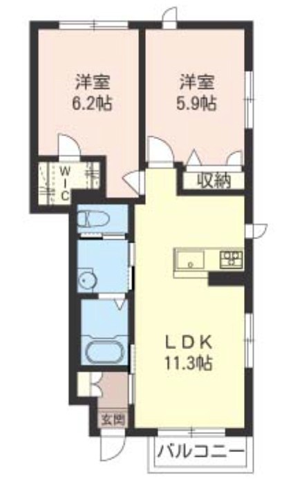 メゾンヴァンベ－ル参番館 101号室 間取り