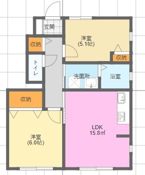 メゾンプレアデス　E棟 101号室 間取り