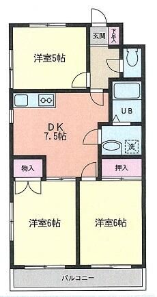 シティパル戸塚第２ 107号室 間取り