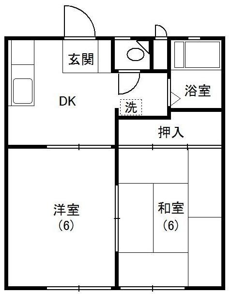 ハイツカサイ 202号室 間取り