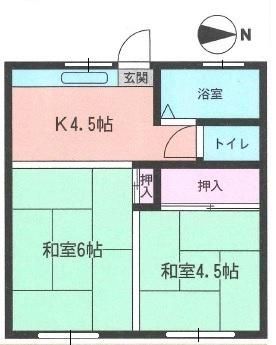 平塚市　山下　賃貸アパート 203号室 間取り