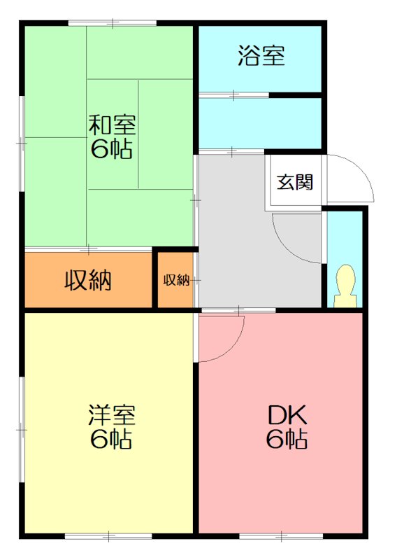 コーポロゼ 102号室 間取り