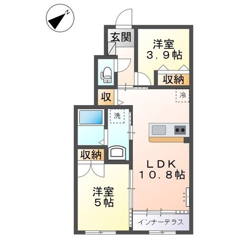 サン・サルーテ 103号室 間取り