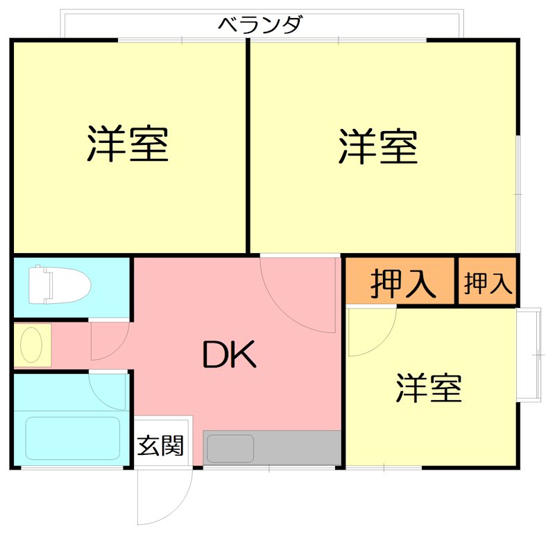 コーポ幸B 202号室 間取り
