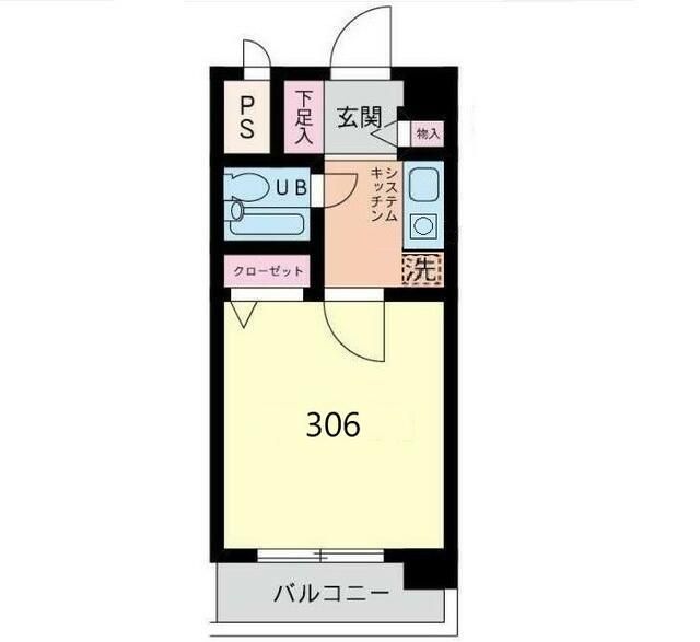 フジビューハイツ山下 306号室 間取り