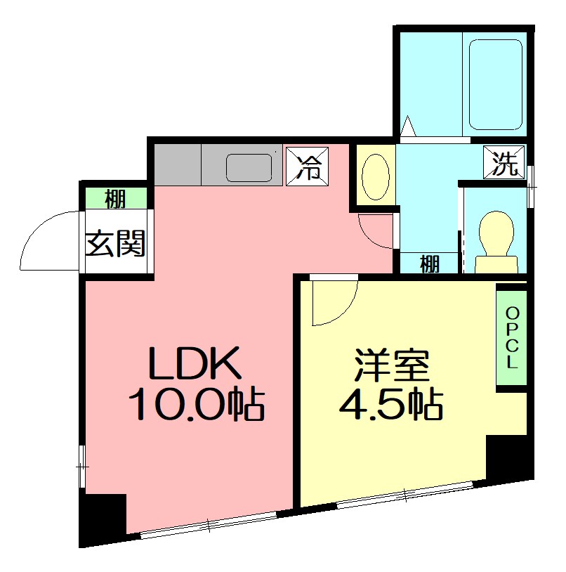 サウスフラット 301号室 間取り