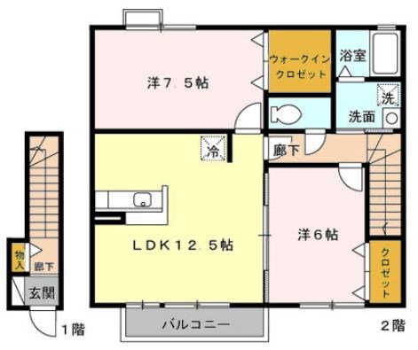 ボナール 202号室 間取り