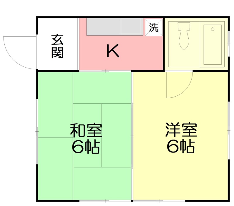 相湘第10河内ハイツ 101号室 間取り