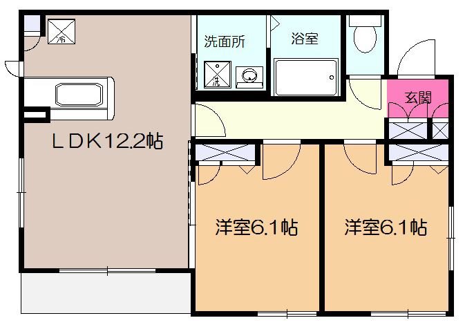 アルカディア  101号室 間取り