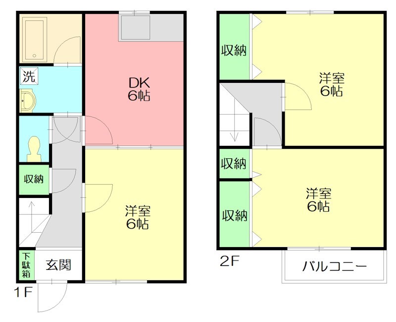 テラスサンデン 104号室 間取り