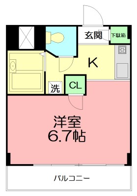 Ｊ・Ｋ　ＭＡＮＳＩＯＮ　Ⅰ 203号室 間取り