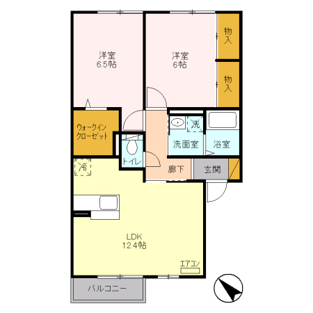 グランド　ソレーユ 203号室 間取り
