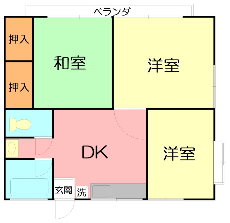 コーポ勇A 202号室 間取り