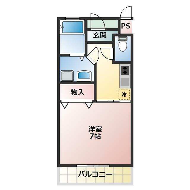 びゅう中の原 205号室 間取り