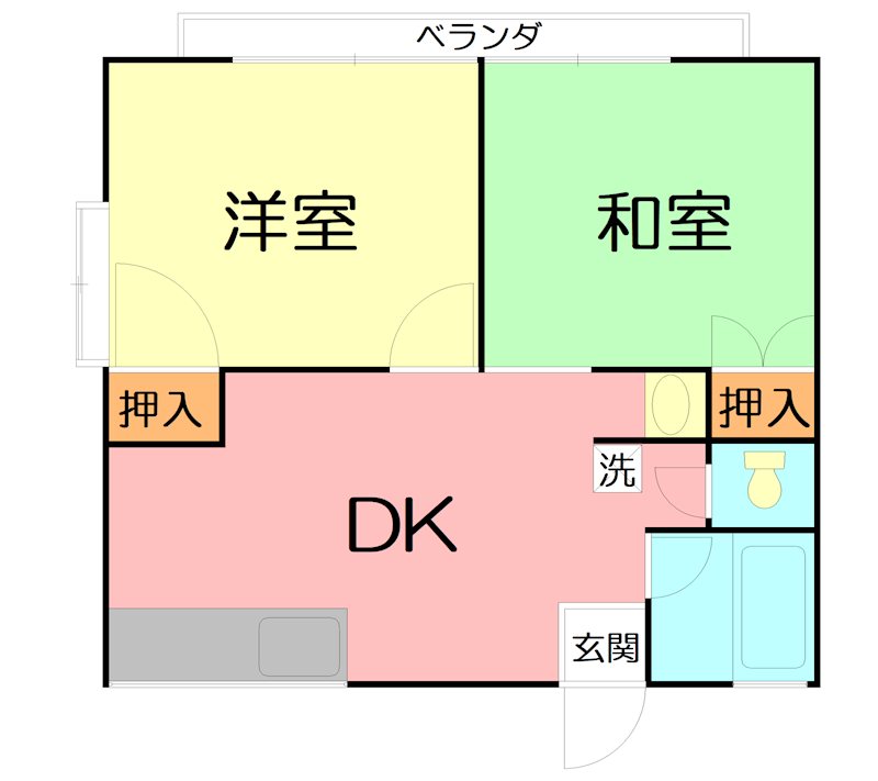 コーポ勇C  101号室 間取り