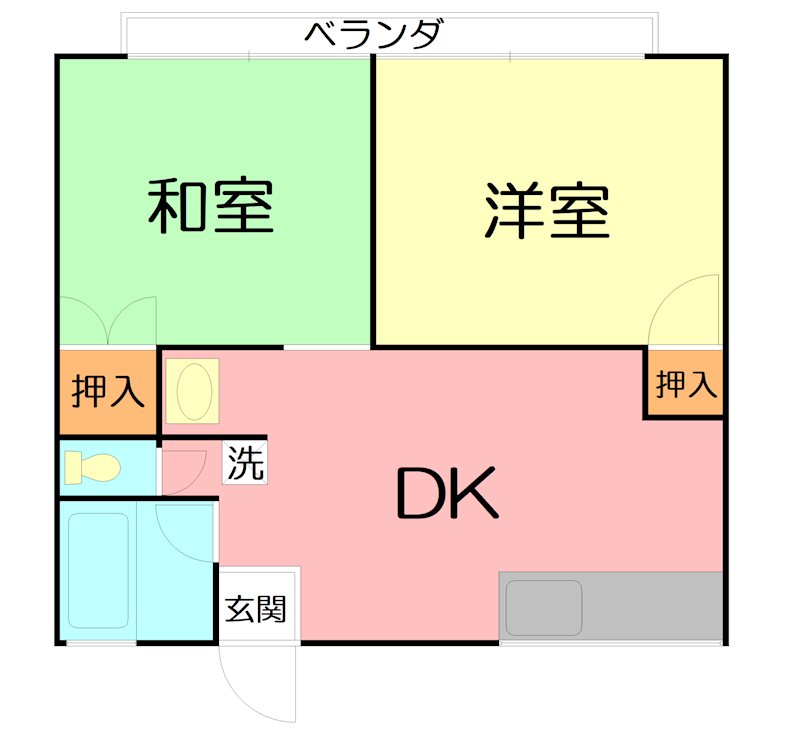 コーポ勇C  202号室 間取り