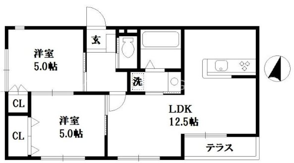 エクシール湘南A 101号室 間取り
