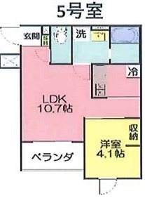 （仮称）伊勢原-川口様計画 205号室 間取り