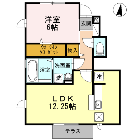 若竹ハウスⅡ 102号室 間取り