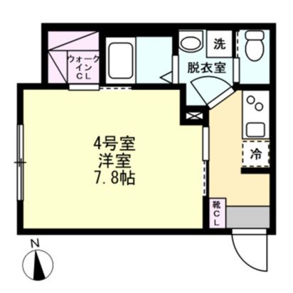 ベイルーム本厚木旭町 104号室 間取り