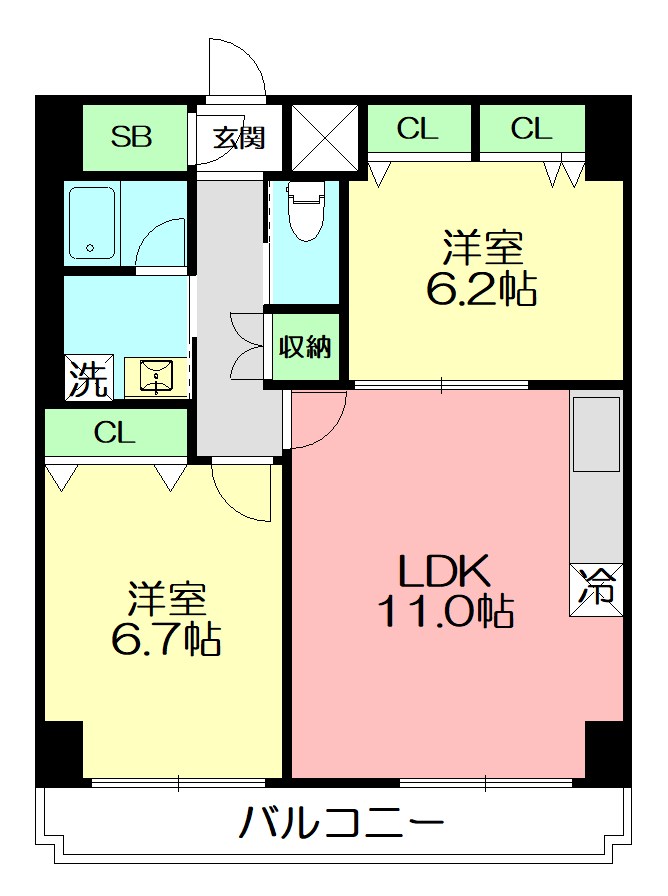 ドムス常盤 906号室 間取り