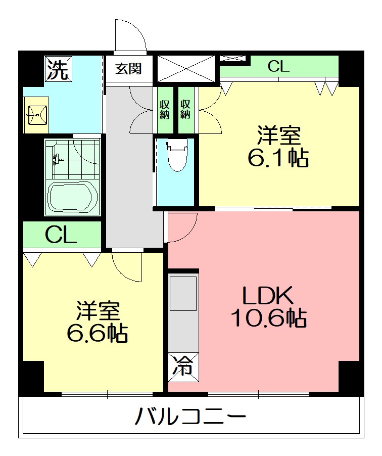 ドムス常盤 812号室 間取り