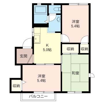 ベルカーサ 201号室 間取り