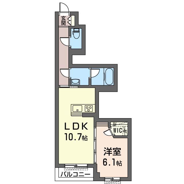 メゾンクレア 102号室 間取り