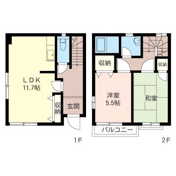 カルム茅ケ崎　Ａ 101号室 間取り