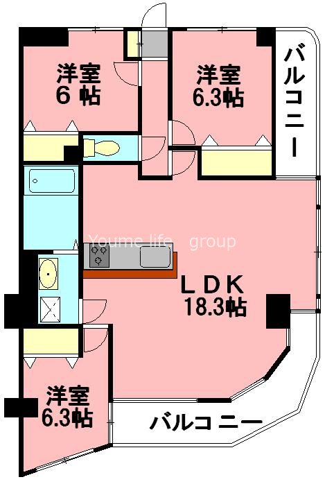 フィールド・サン 307号室 間取り