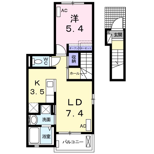 ユーハイムⅤ 201号室 間取り