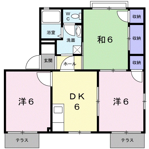 エーデルハイムＢ 102号室 間取り