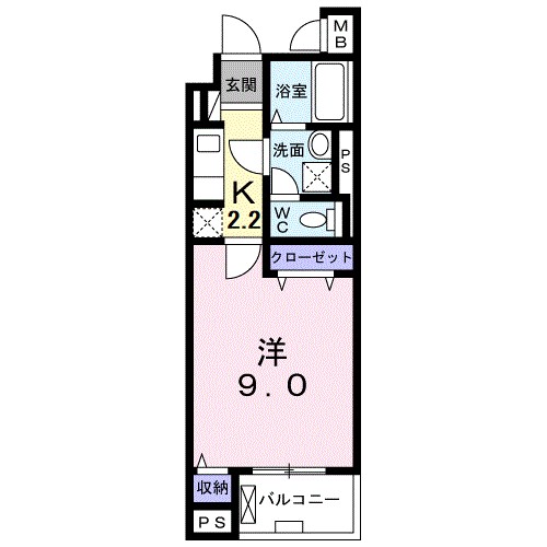 リズミン 402号室 間取り