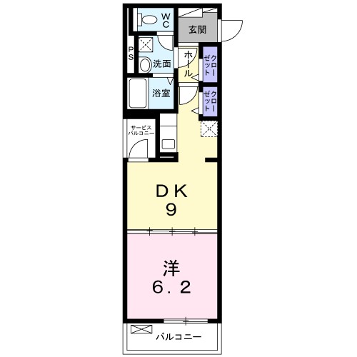 リズミン 404号室 間取り