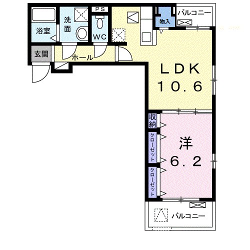 アゼリアヒルズ湘南台Ｂ 302号室 間取り