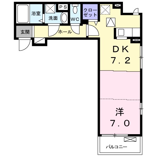 アムール 103号室 間取り
